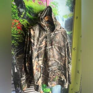 Red Head Brand Co. Men's Camouflage Hoodie 3/4 zip pullover  Size XXL .